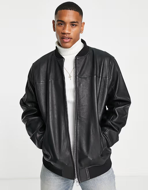 Basic Black Leather Jacket