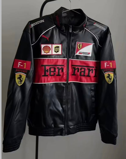 Black Ferrari Leather Jacket
