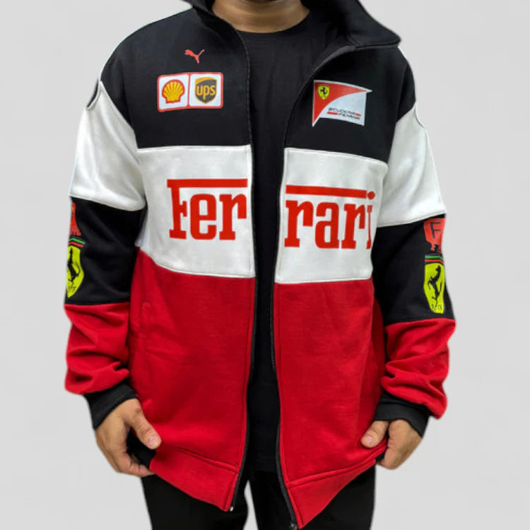 Ferrari Racing Jacket – Tricolor Edition (Printed)