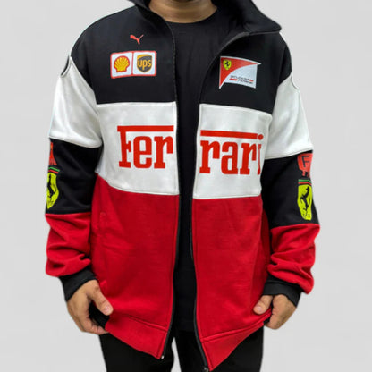 Ferrari Racing Jacket – Tricolor Edition (Printed)